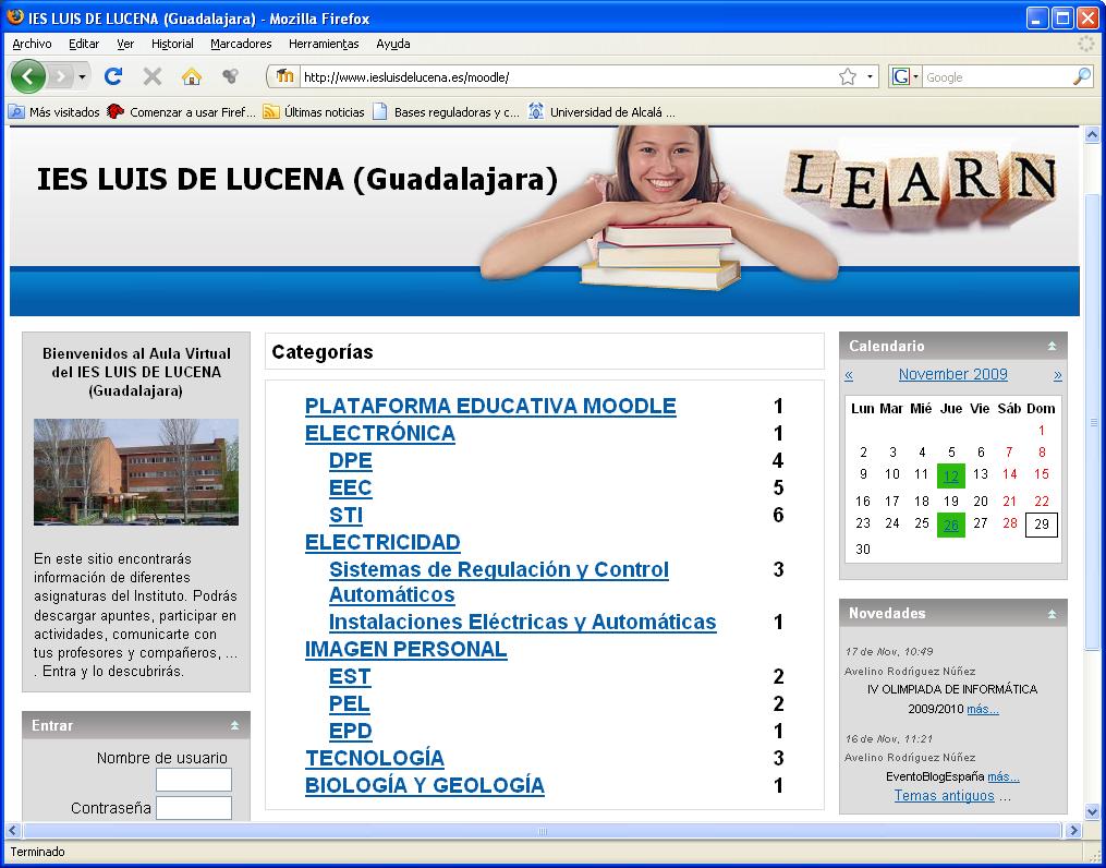 Plataforma Moodle del IES Luis de Lucena